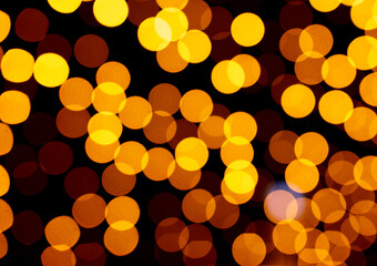Festive golden bokeh as abstract