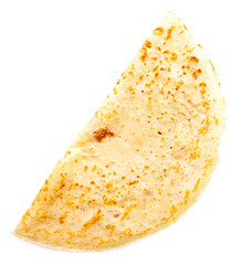 Pancakes made from dough isolated on a white