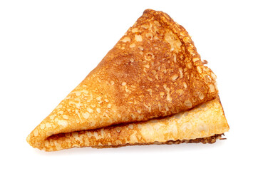 Pancakes made from dough isolated on a white