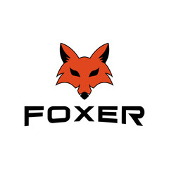 Fox head mascot logo template