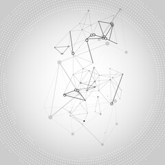 Modern abstract connect gradient background, great design for any purposes. Abstract vector background. Business technology concept. Digital modern communication