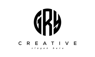 Letter GRY creative circle logo design vector