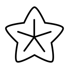 starfish beach animal single icon with outline style