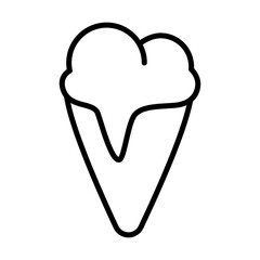 ice cream cold single icon with outline style
