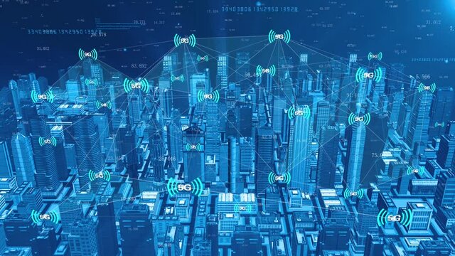 5g mobile Internet IOT smart technology city building
