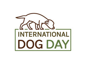 International dog day logo. Celebration of dogs.