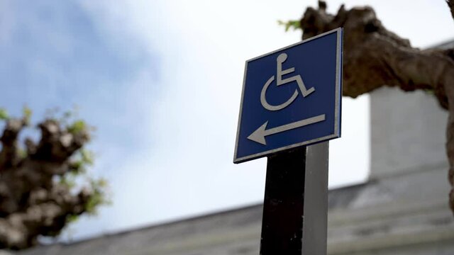 Sign reserved parking spot for handicap people only 