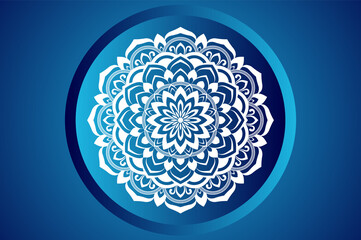 Luxury arabesque ornamental mandala design on gradient background 