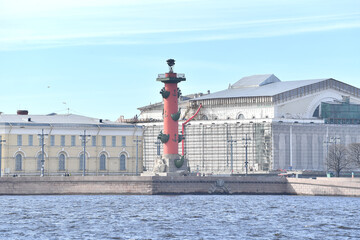river in the city, cathedral, saint petersburg, embankment, river, buildings, peter, city,...