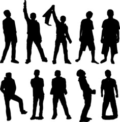 silhouettes of people