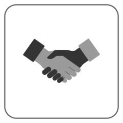 Business agreement handshake. Icon design for business and finance. Vector illustration.