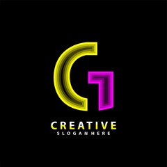 G logo neon light concept. letter G neon logo vector