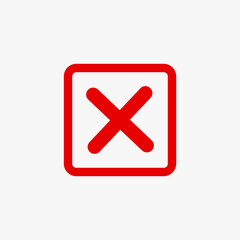 Wrong sign. line vector icon