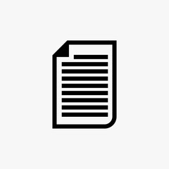 Document icon vector. File icon illustration