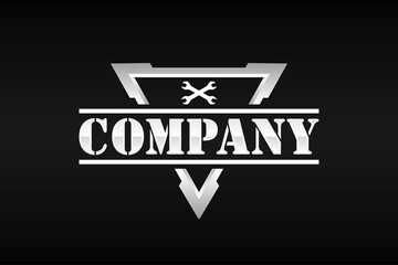 wrench triangle emblem logo