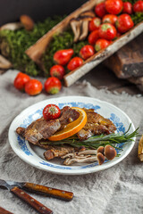 grilled chicken with vegetables