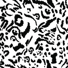 Vector seamless abstraction illustration. Tiger cheetah texture with African style abstraction for printing packaging, cards, designers, clothes, interior, icon, logo