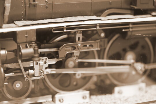 The miniature plactic model train represent the vintage japanese public transportation concept related idea.