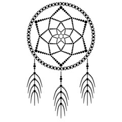 Vector illustration graphic design dreamcatcher, icon, use in print