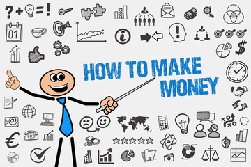 How to make money  - obrazy, fototapety, plakaty