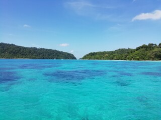 tropical island in the sea