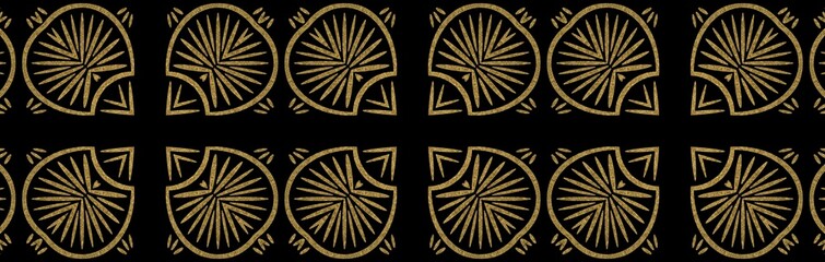 Elegant Gold And Black Art Deco Banner
