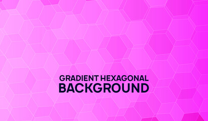 Geometric Hexagonal background design with gradient.