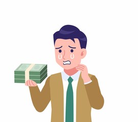 緑のネクタイの男性