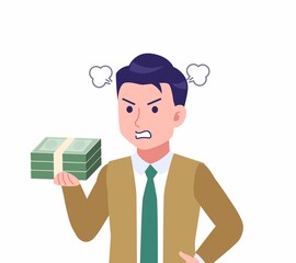 緑のネクタイの男性