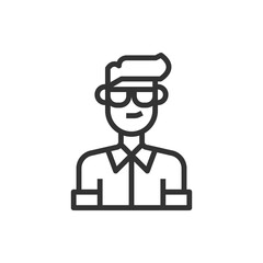 People Icon Man glasses Vector Illustration