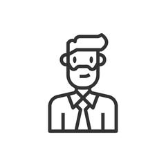 People Icon Man hipster Vector Illustration