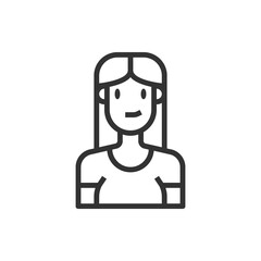 People Icon Woman Vector Illustration