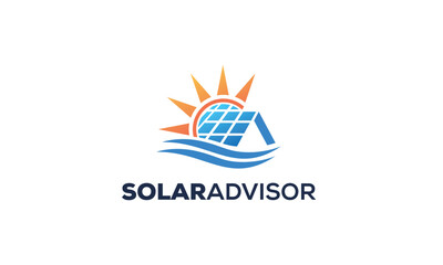 Solar Advisor logo vector icon illustration