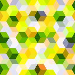 Hexagon grid seamless vector background.