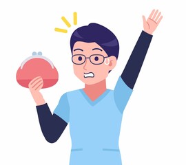 メガネを掛けた看護師の男性