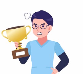 メガネを掛けた看護師の男性