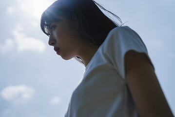 公園の女性