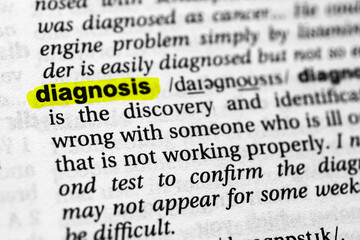 Highlighted word diagnosis concept and meaning