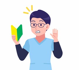 メガネを掛けた看護師の男性