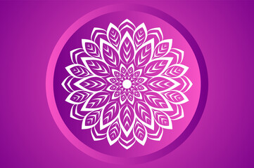 Luxury arabesque ornamental mandala design on gradient background for colorful template collection, or other project.