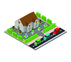 Isometric church