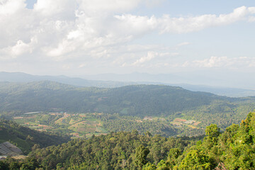 Naklejka premium view of the mountains
