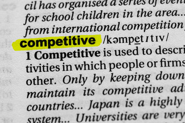 Highlighted word competitive concept and meaning