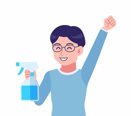 メガネを掛けた若い男性