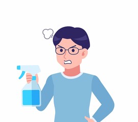 メガネを掛けた若い男性