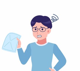 メガネを掛けた若い男性