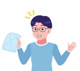 メガネを掛けた若い男性