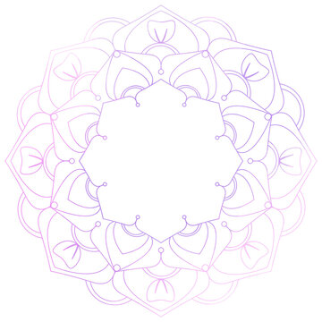 Round frame in zentangle style for books, magazines, cards, invitations. Vector image in the oriental tradition.