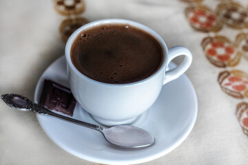cup of coffee with chocolate