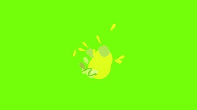 Sunlight icon animation cartoon object on green screen background